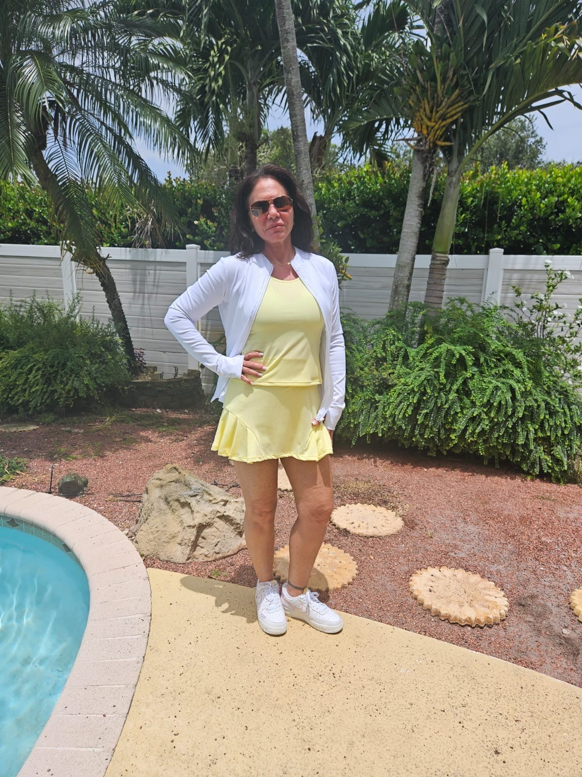 Yellow Ribbed Skort