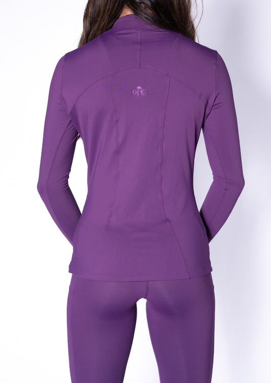 Purple Gemstone Zip Jacket