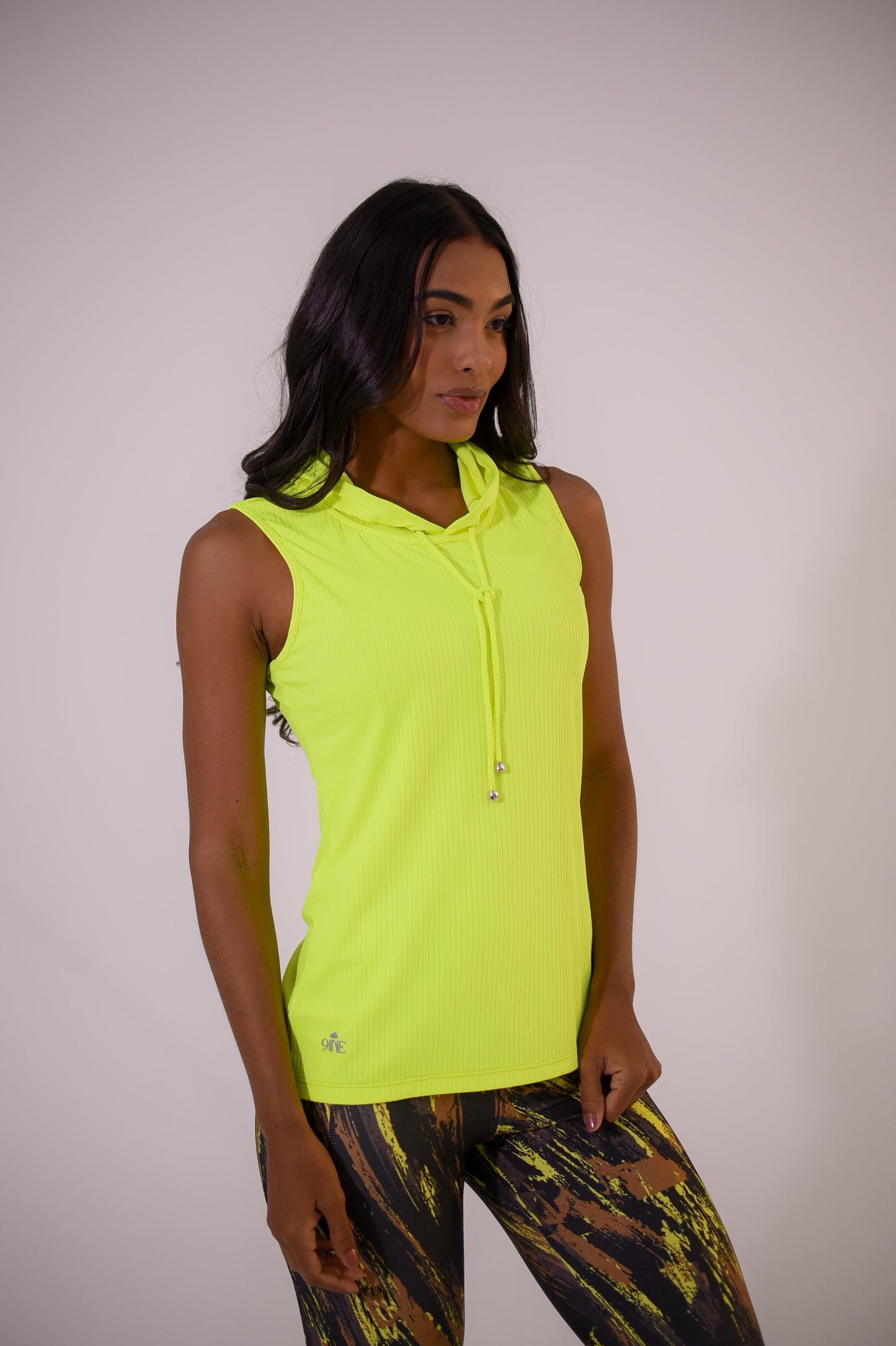 Yellow Ribbed Hoodie