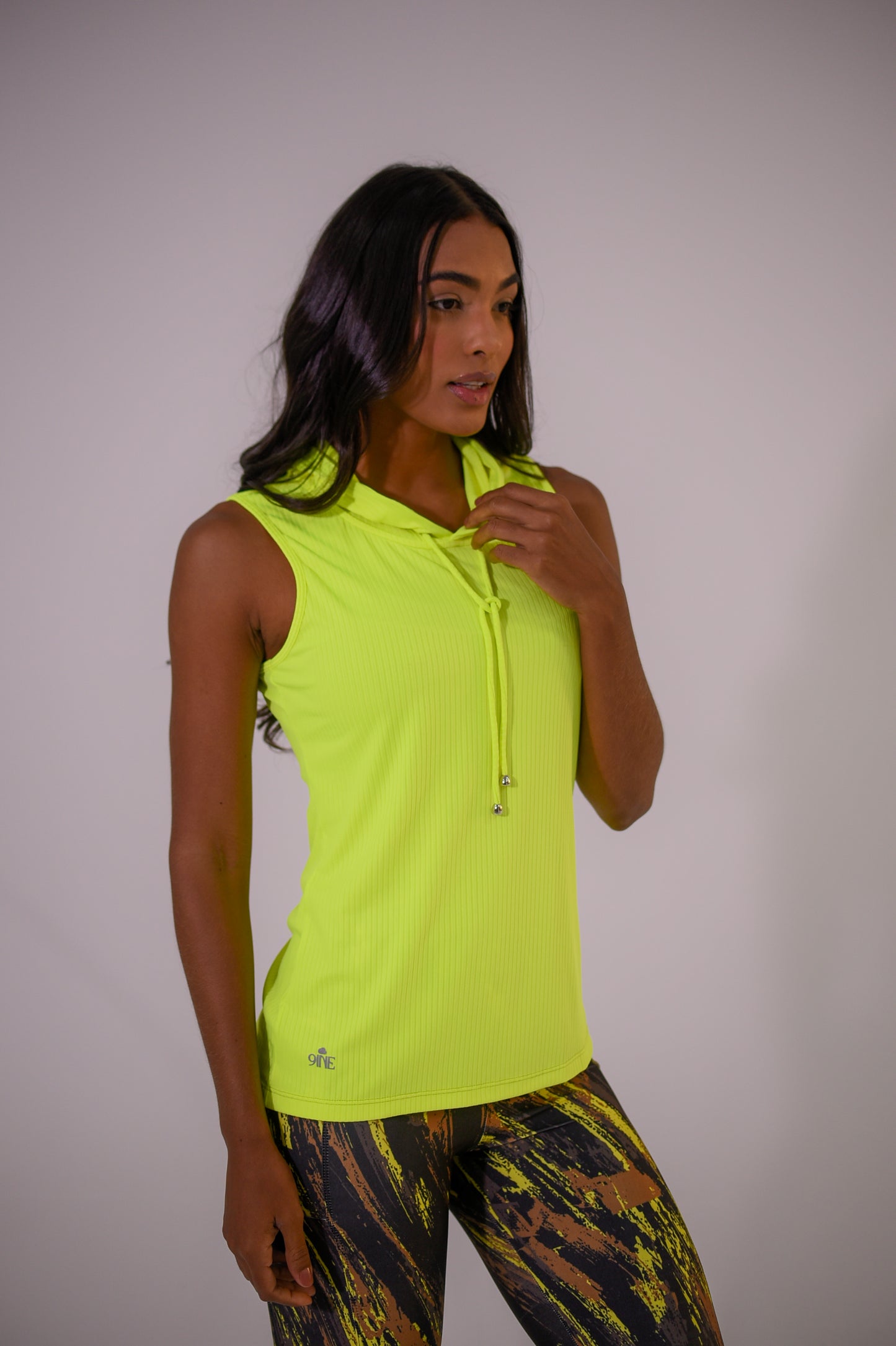 Yellow Ribbed Hoodie