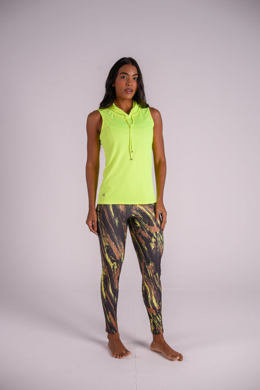 Yellow Splash Pocket Legging