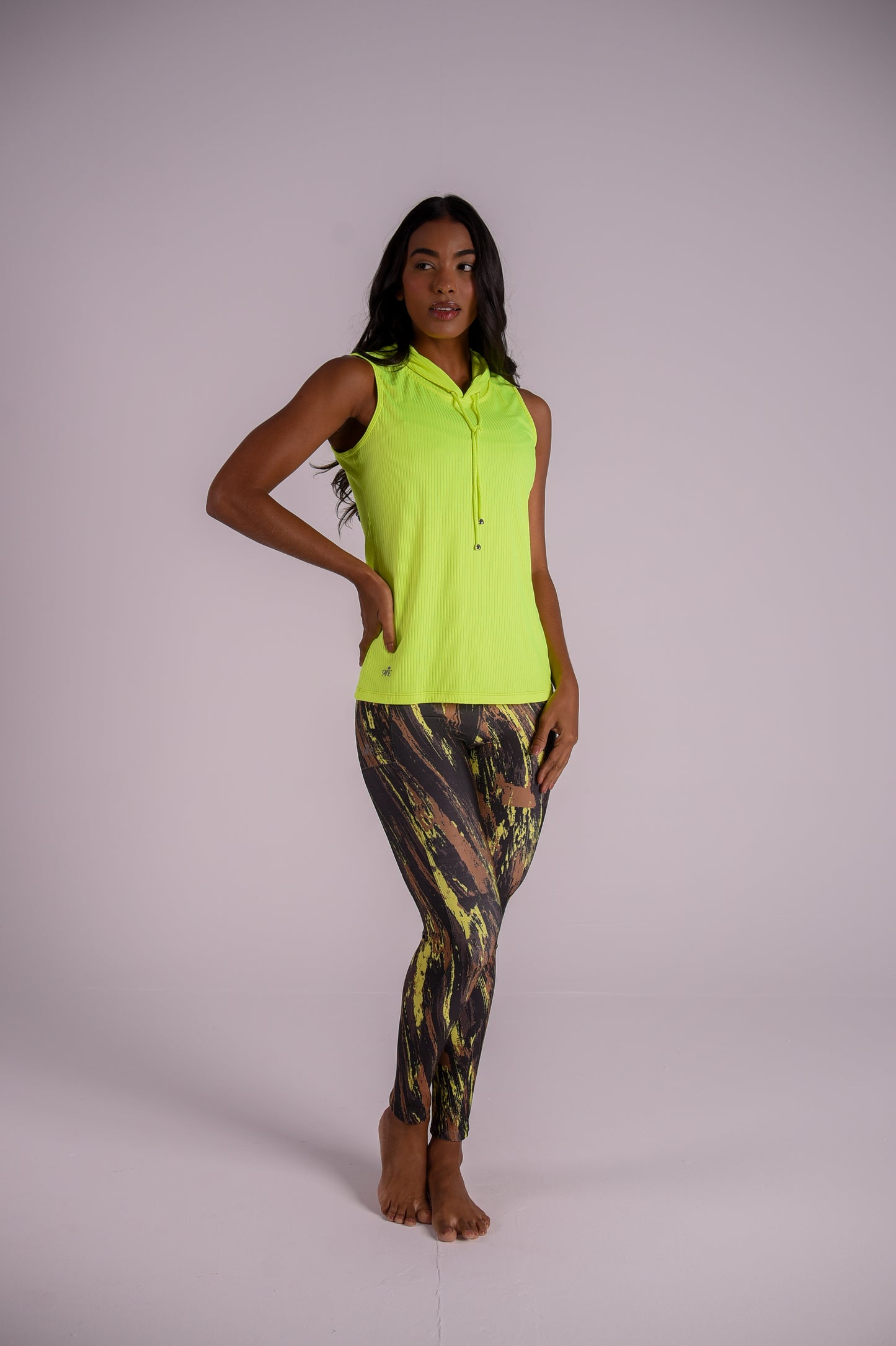 Yellow Splash Pocket Legging