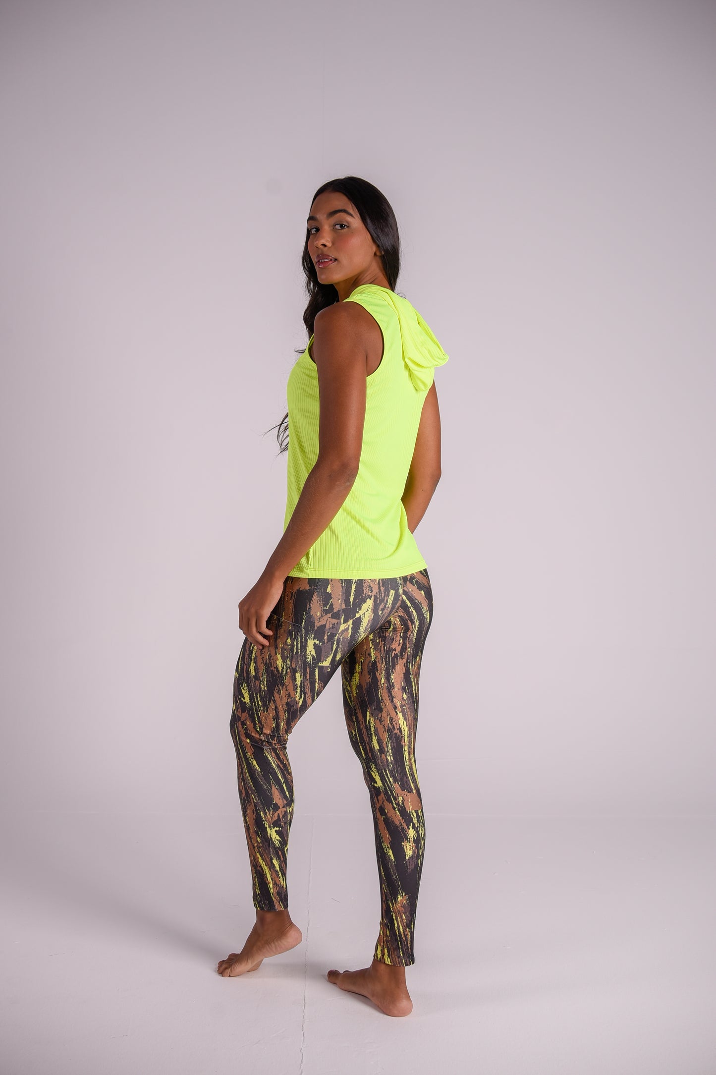Yellow Splash Pocket Legging