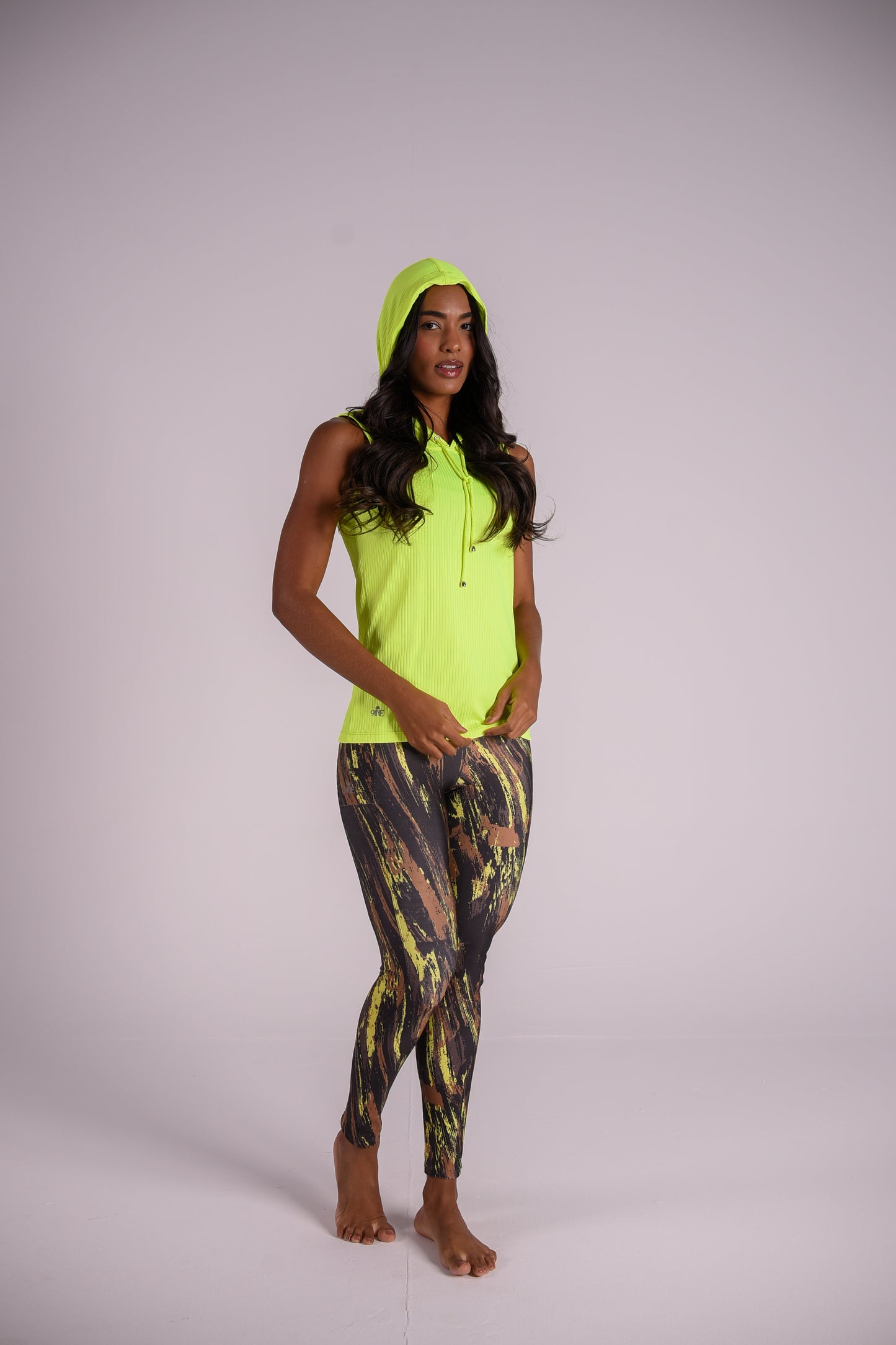 Yellow Splash Pocket Legging