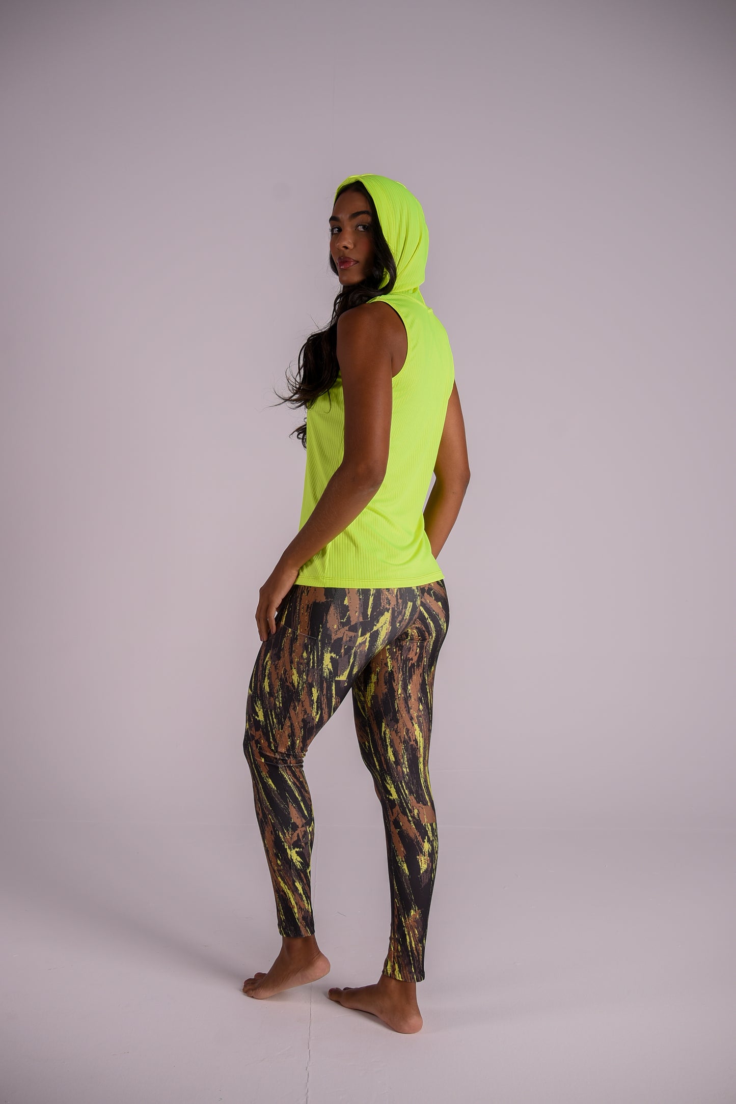 Yellow Splash Pocket Legging