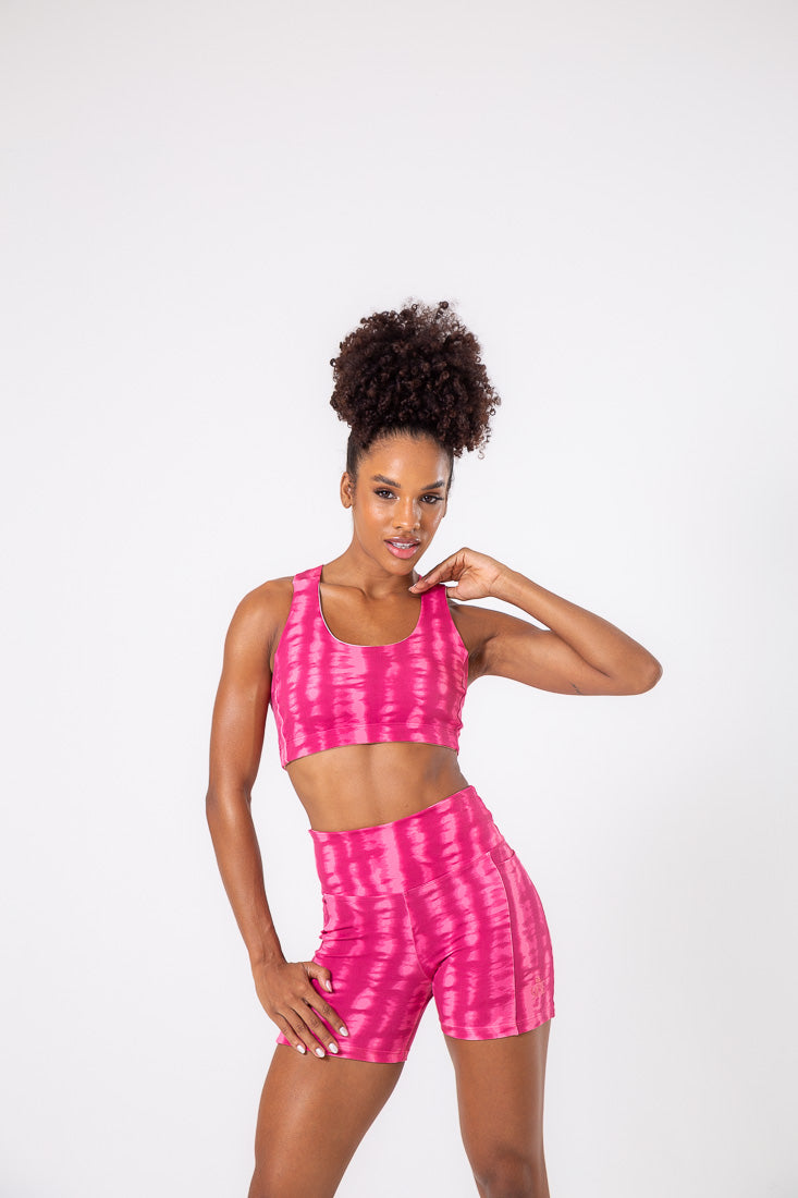 Pink Print Pocket Short