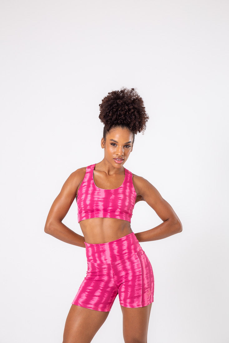 Pink Print Pocket Short