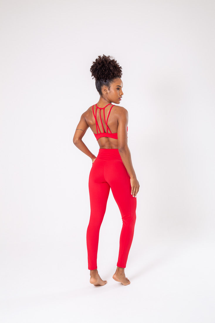 Red Pocket Legging