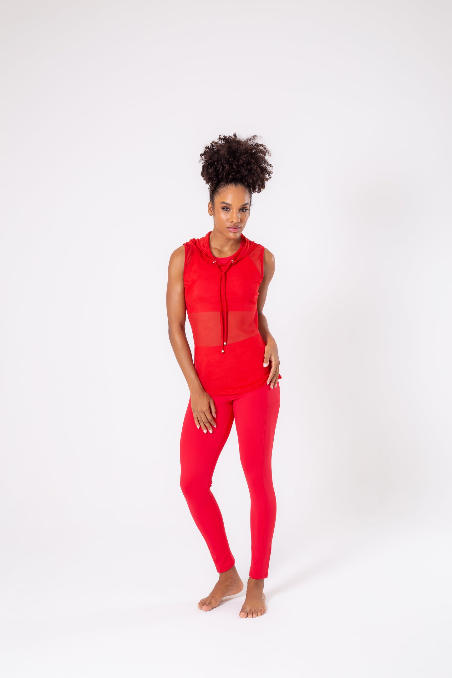 Red Tulle Hoodie
