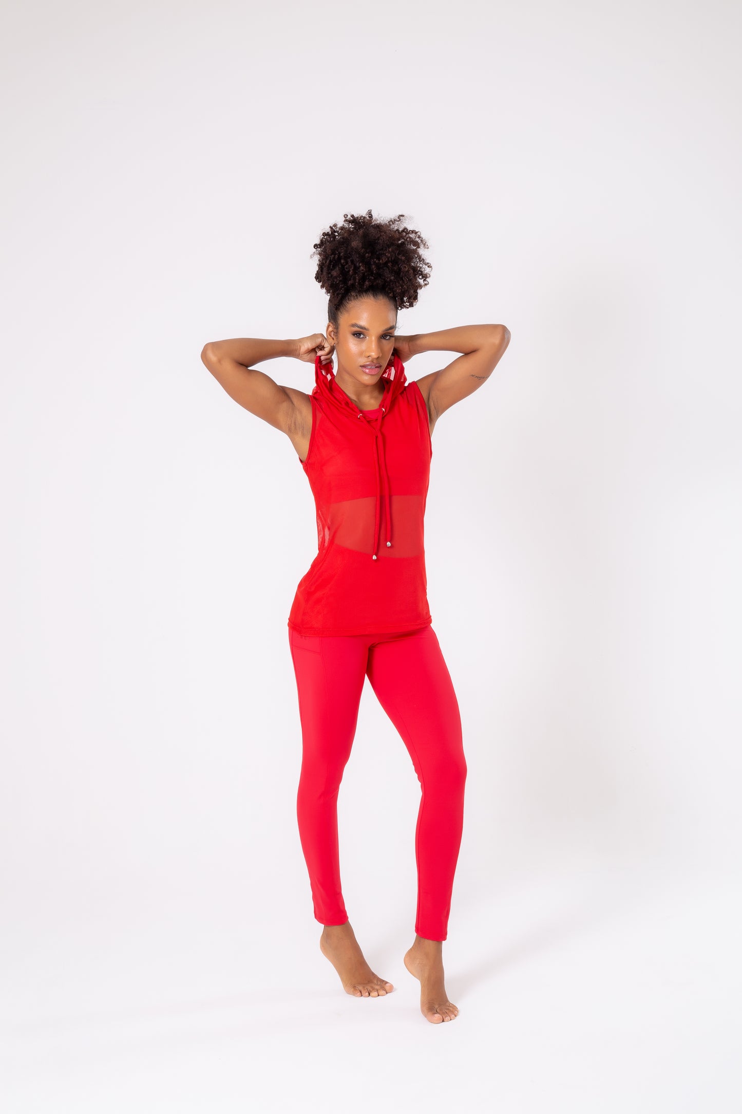Red Tulle Hoodie