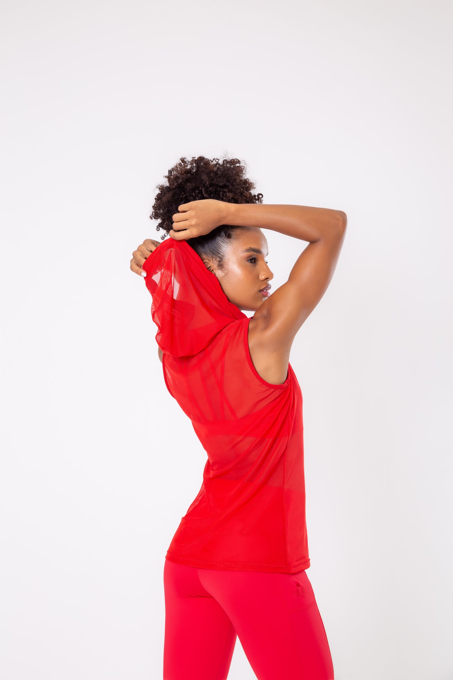 Red Tulle Hoodie