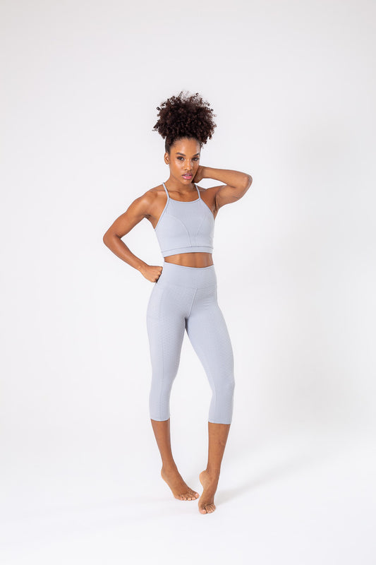 Grey Beehive Pocket Capri