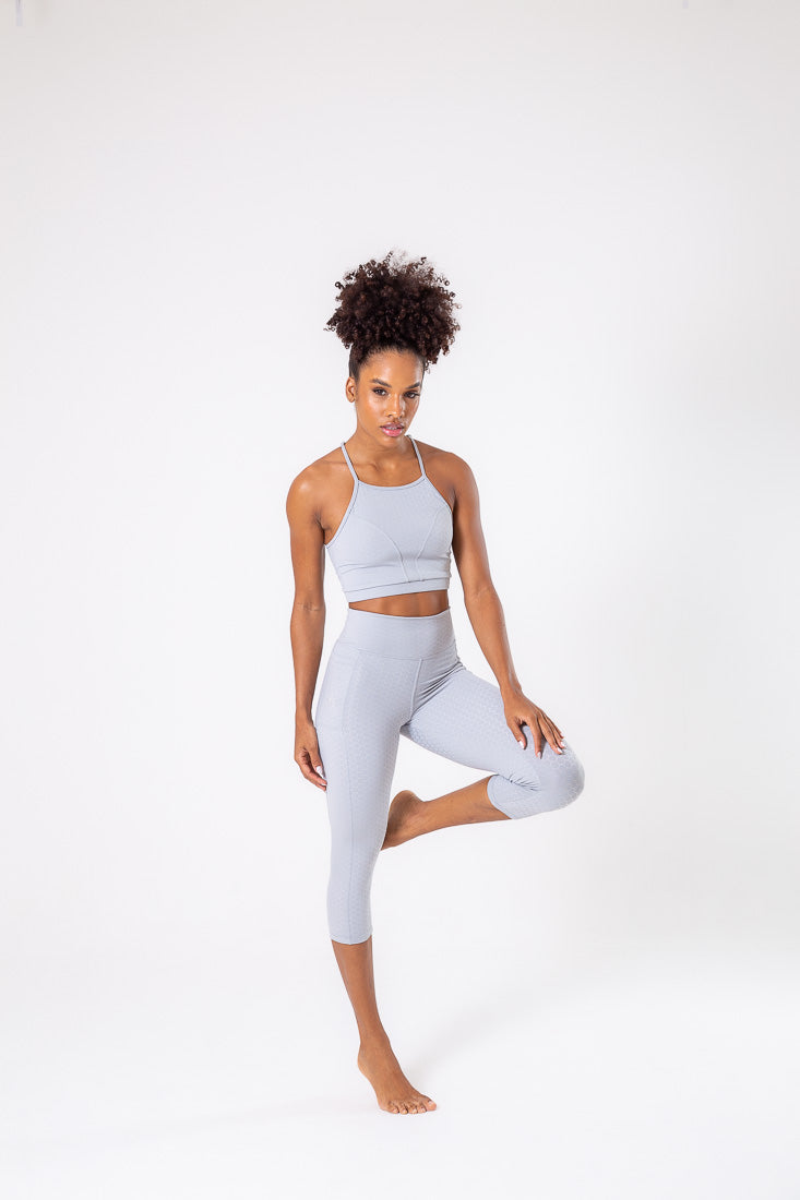 Grey Beehive Pocket Capri