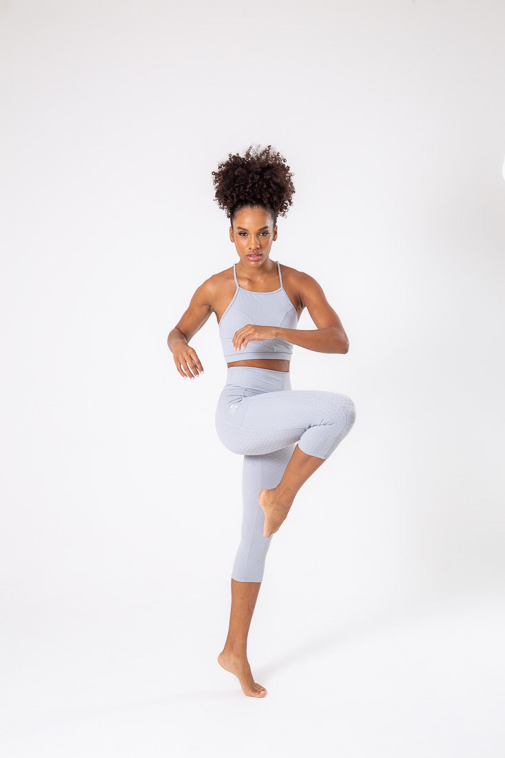 Grey Beehive Pocket Capri