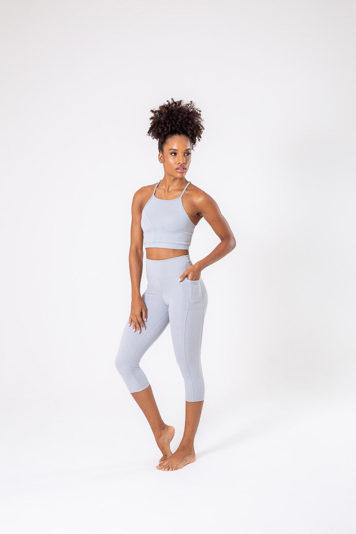 Grey Beehive Pocket Capri