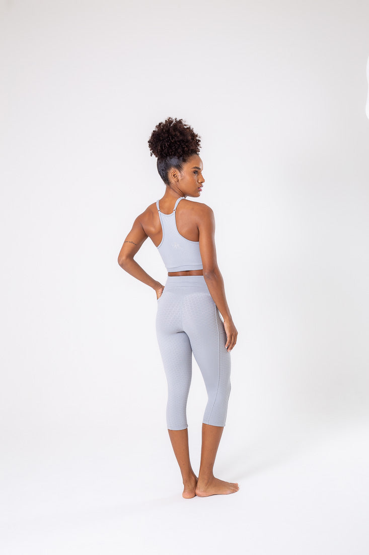 Grey Beehive Pocket Capri