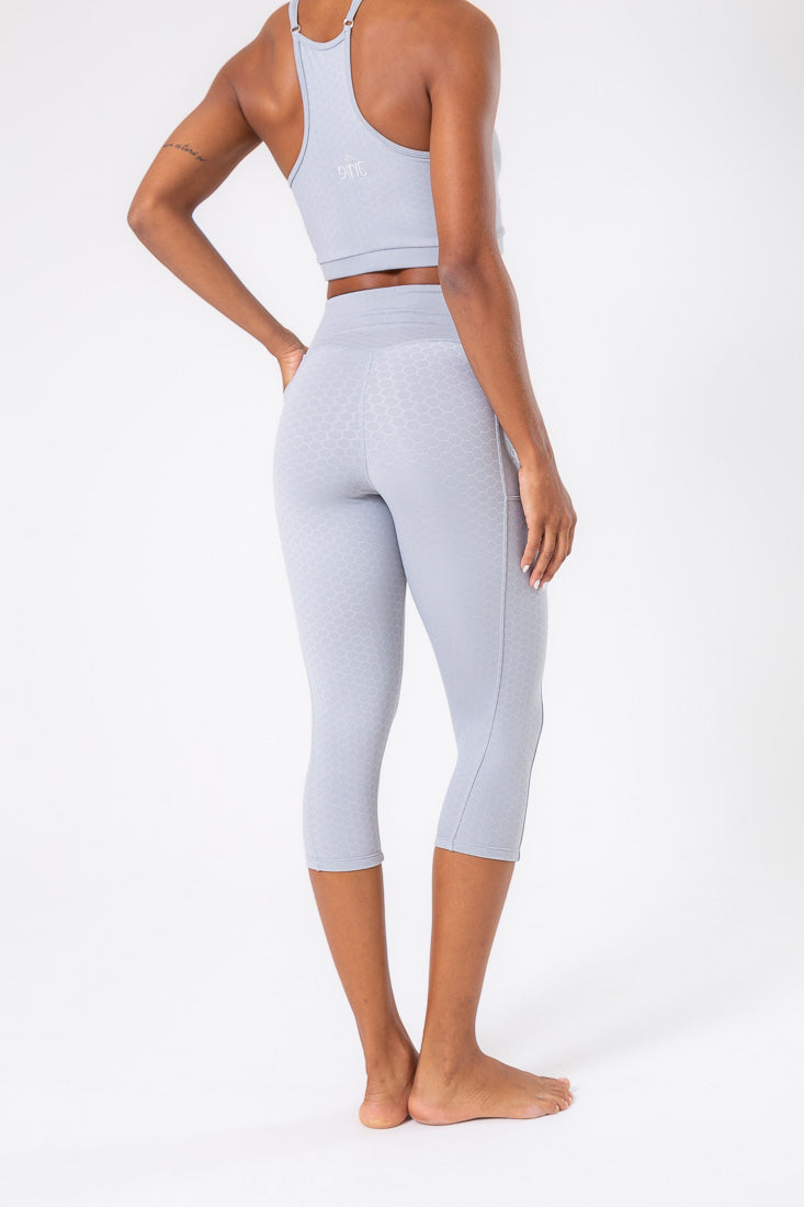 Grey Beehive Pocket Capri