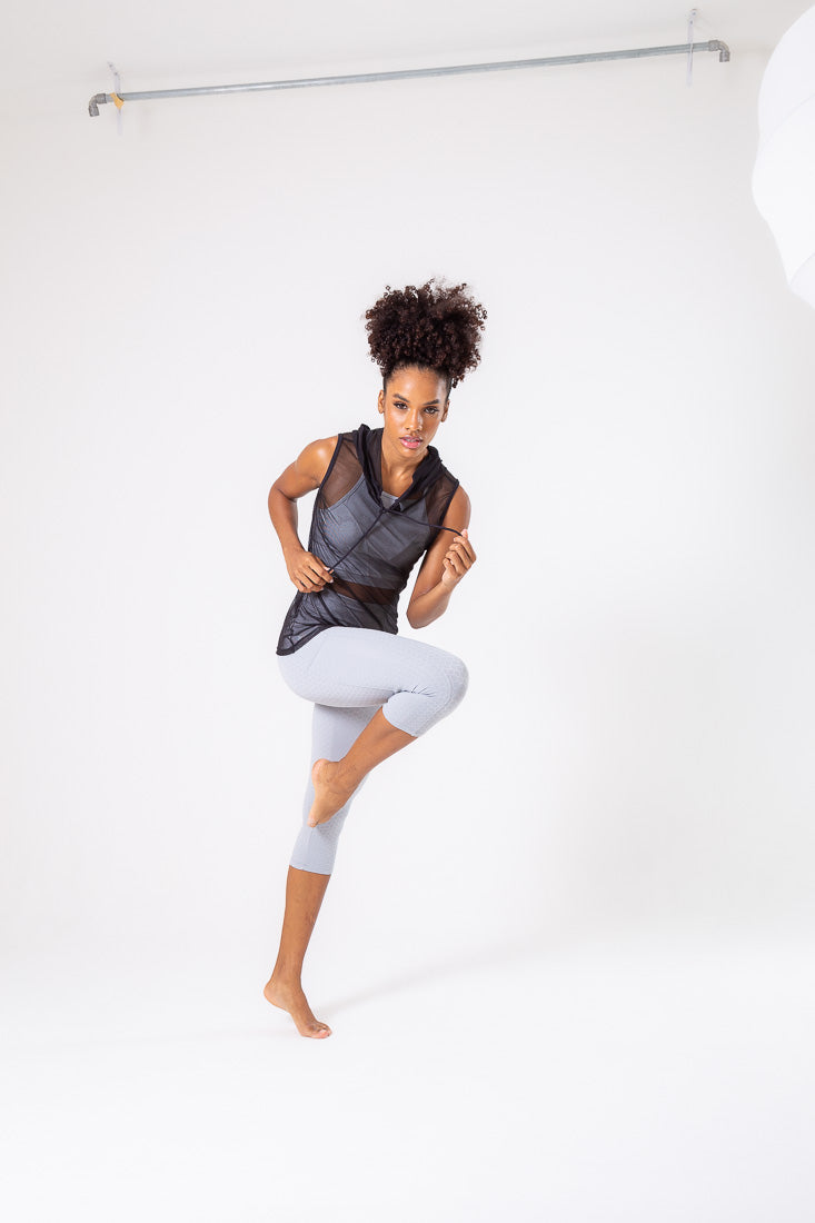 Grey Beehive Pocket Capri