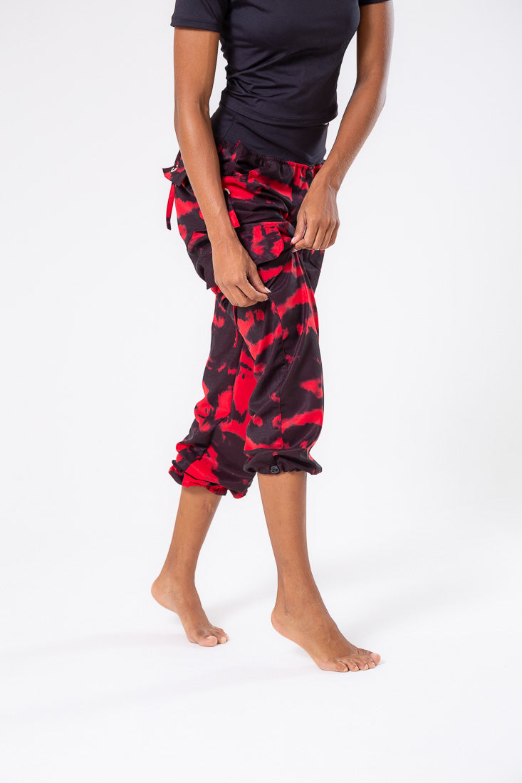 Black & Red Cargo Pant