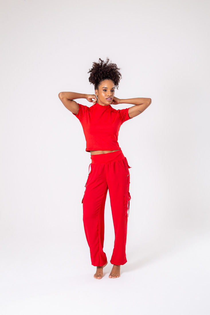 Red Cropped Tee