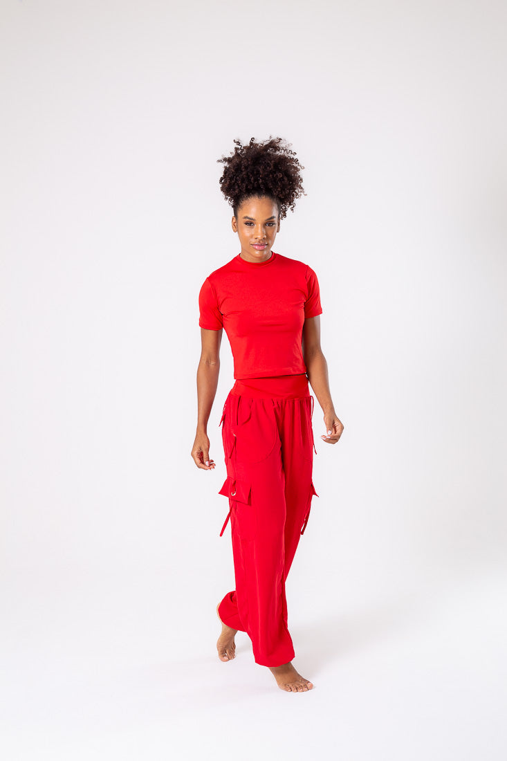 Red Cropped Tee