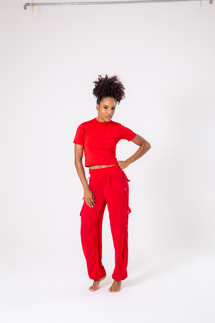 Red Cropped Tee