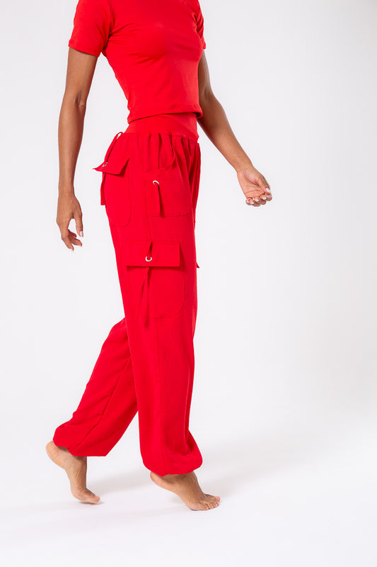 Ferrari Red Cargo Pant