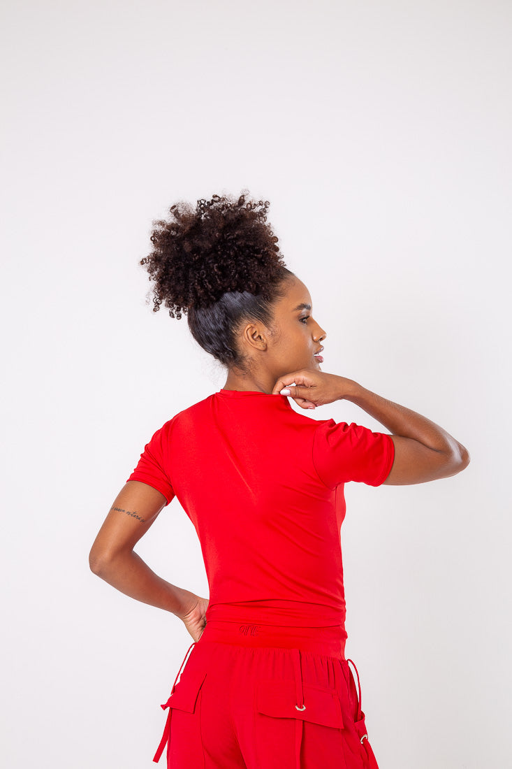 Red Cropped Tee