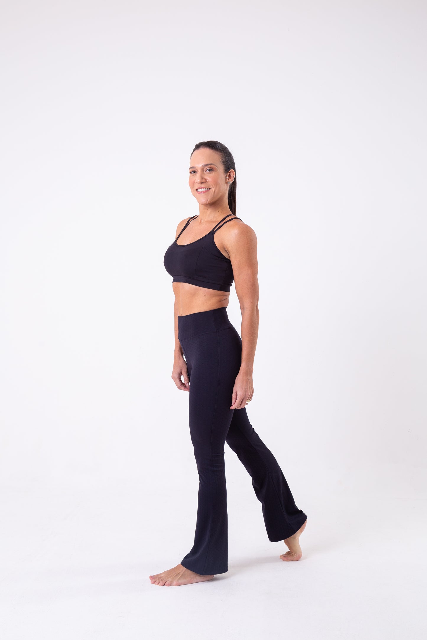 Black Beehive Flare Pant