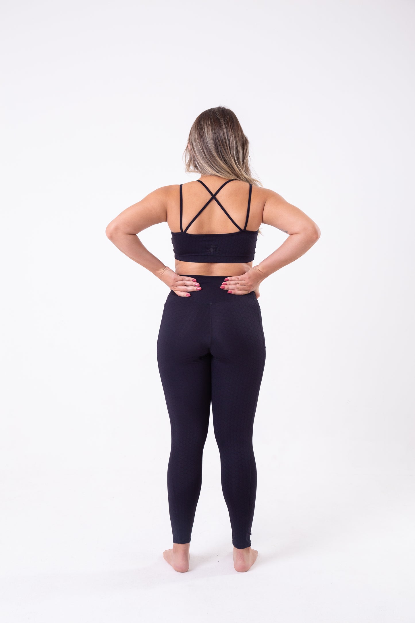 Black Beehive Pocket Legging