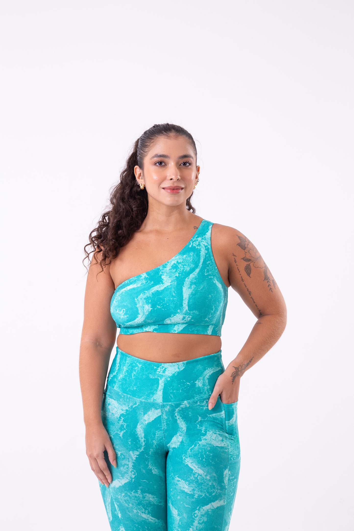 Aquamarine One Shoulder Bra