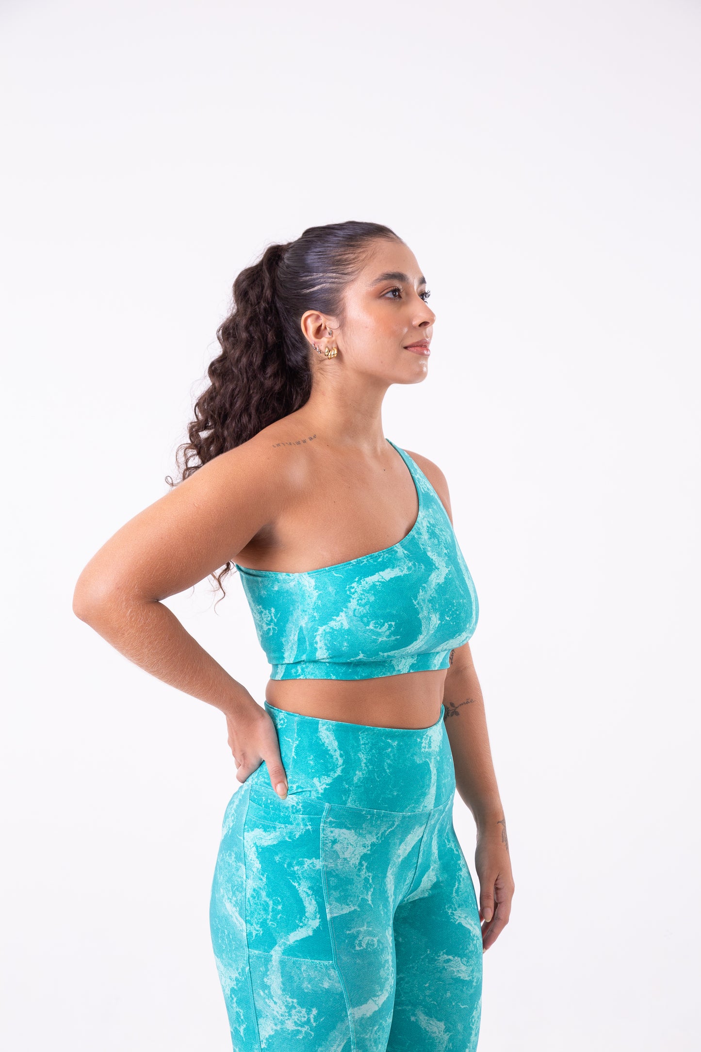 Aquamarine One Shoulder Bra