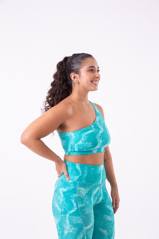 Aquamarine One Shoulder Bra