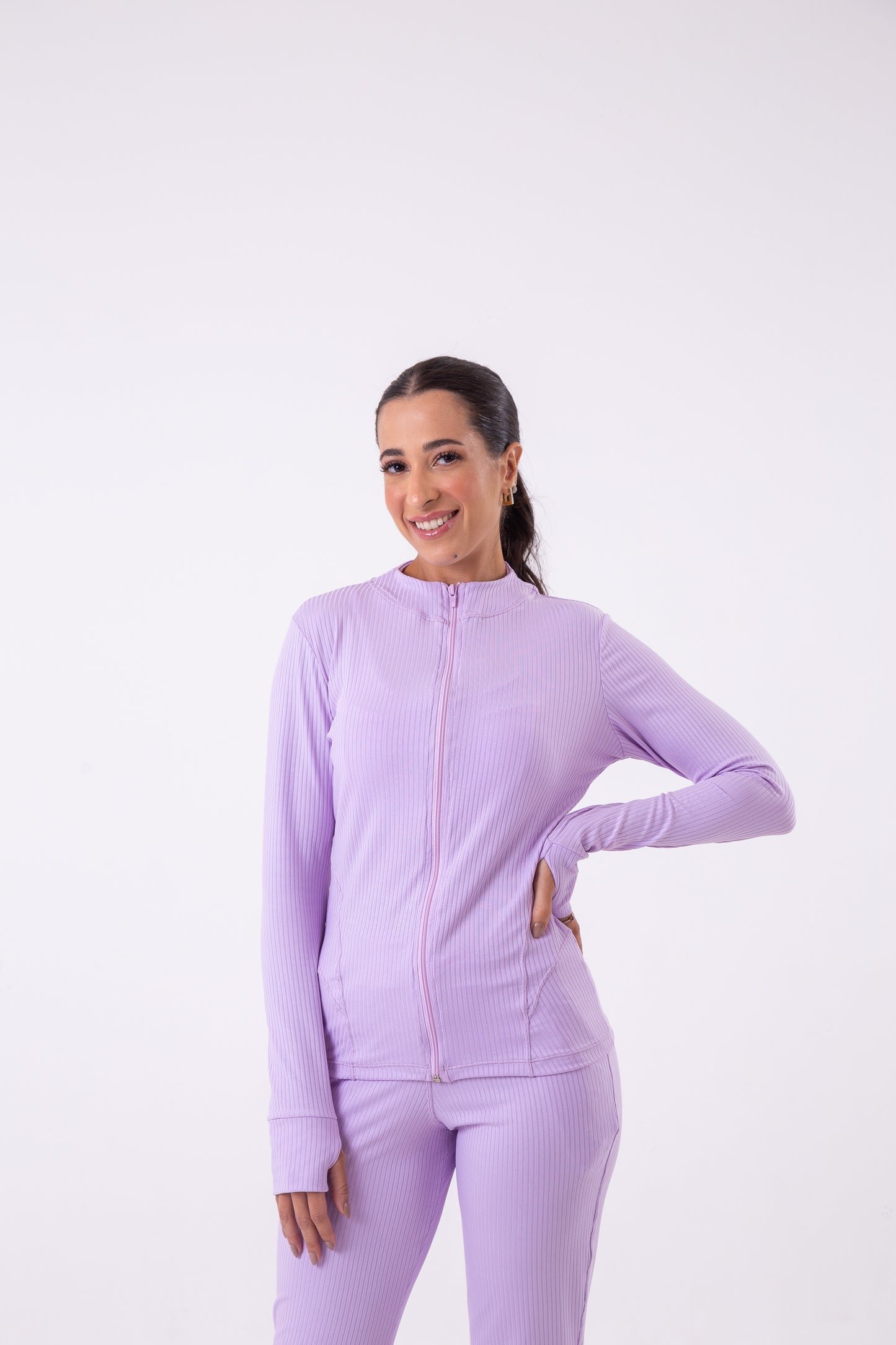 Lavender Ribbed Jacket