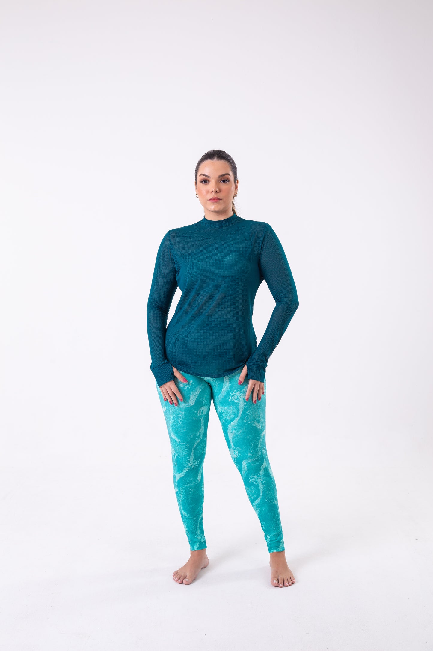 Jewel Long Sleeve Mesh Shirt