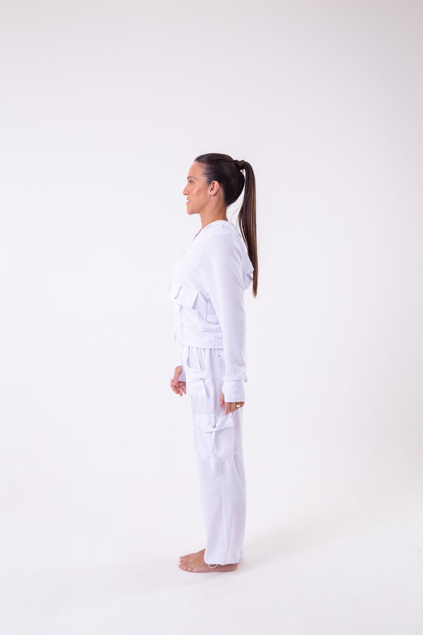 White Cargo Pant