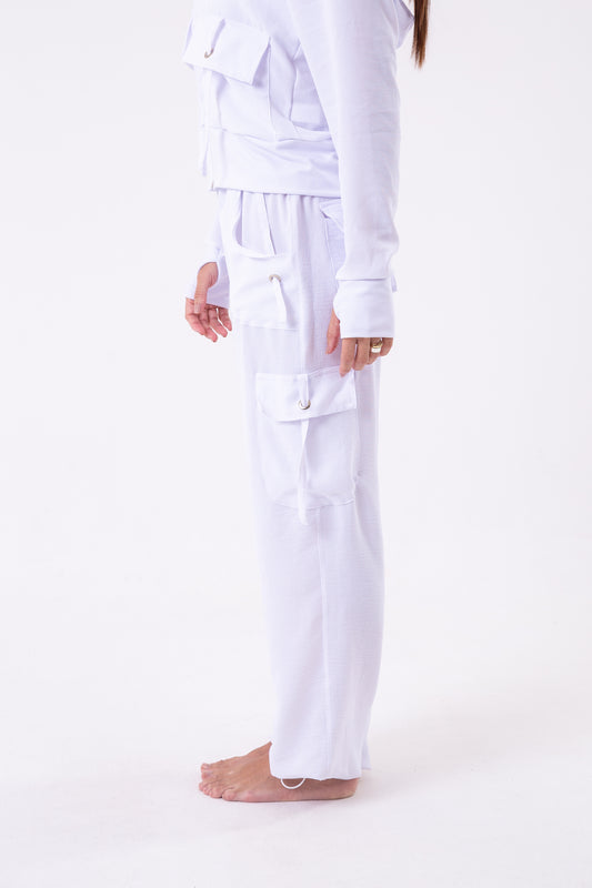 White Cargo Pant