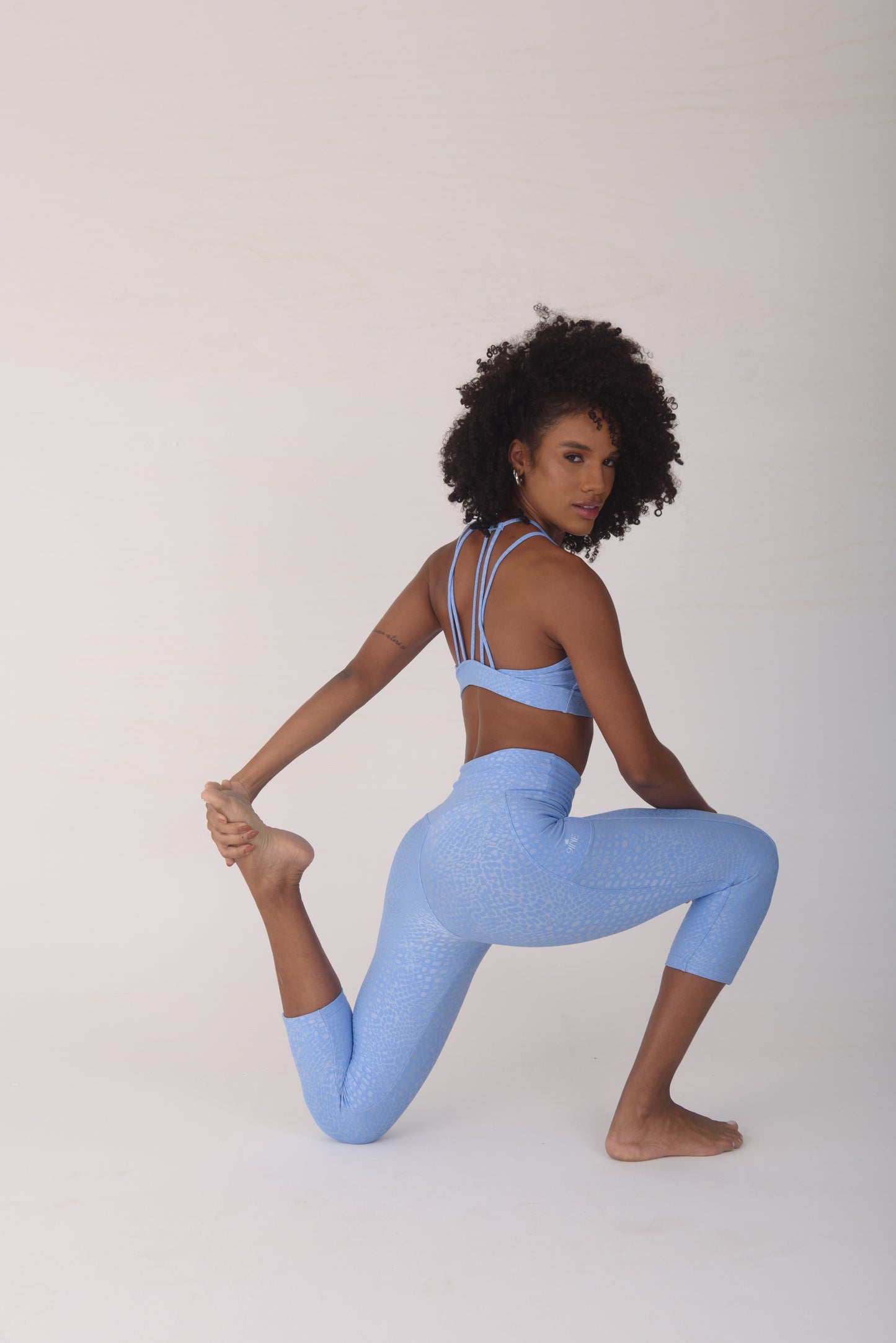 Blue Snake One Pocket Capri