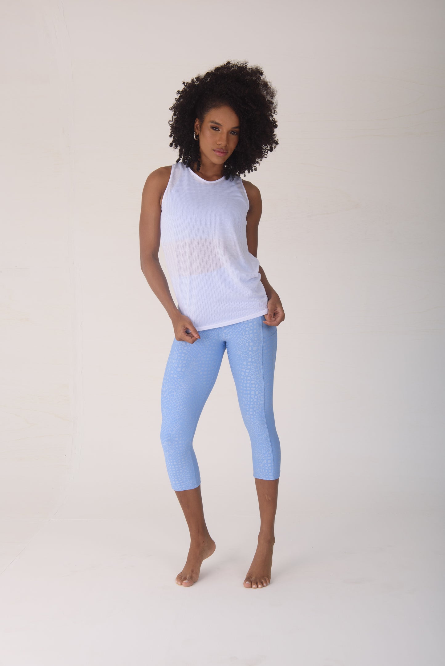 White Tie Back Tank