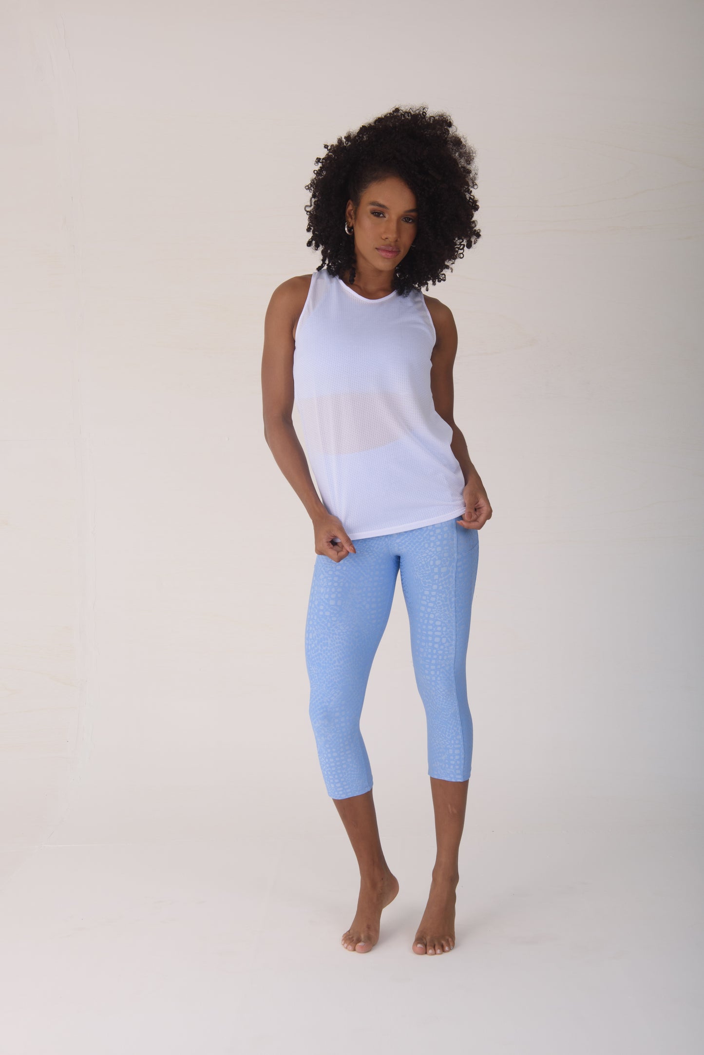 White Tie Back Tank
