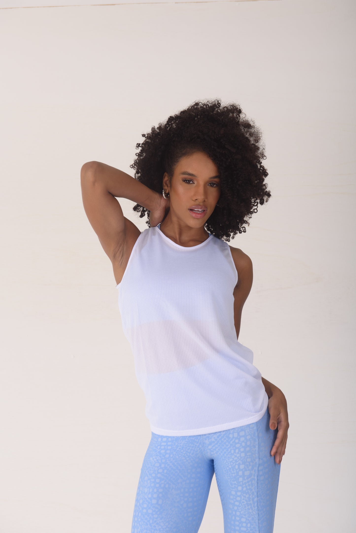 White Tie Back Tank