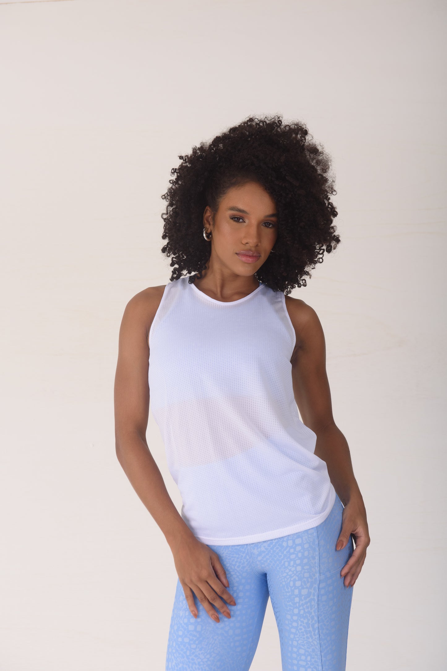 White Tie Back Tank