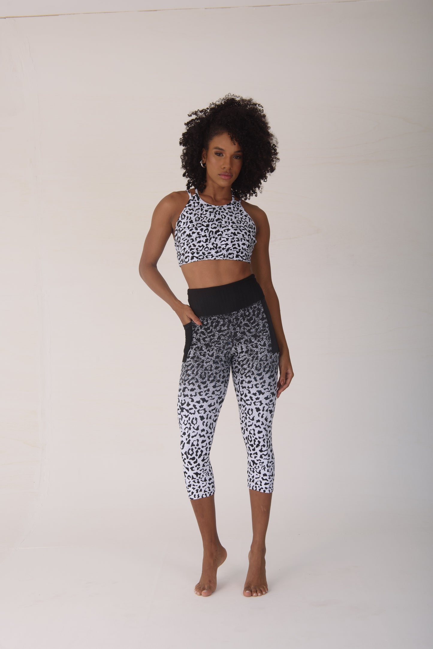 Ombre Animal One Pocket Capri