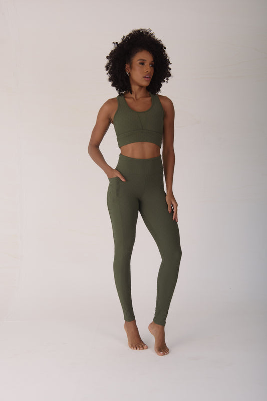 Olive Jaq Two Pocket Legging