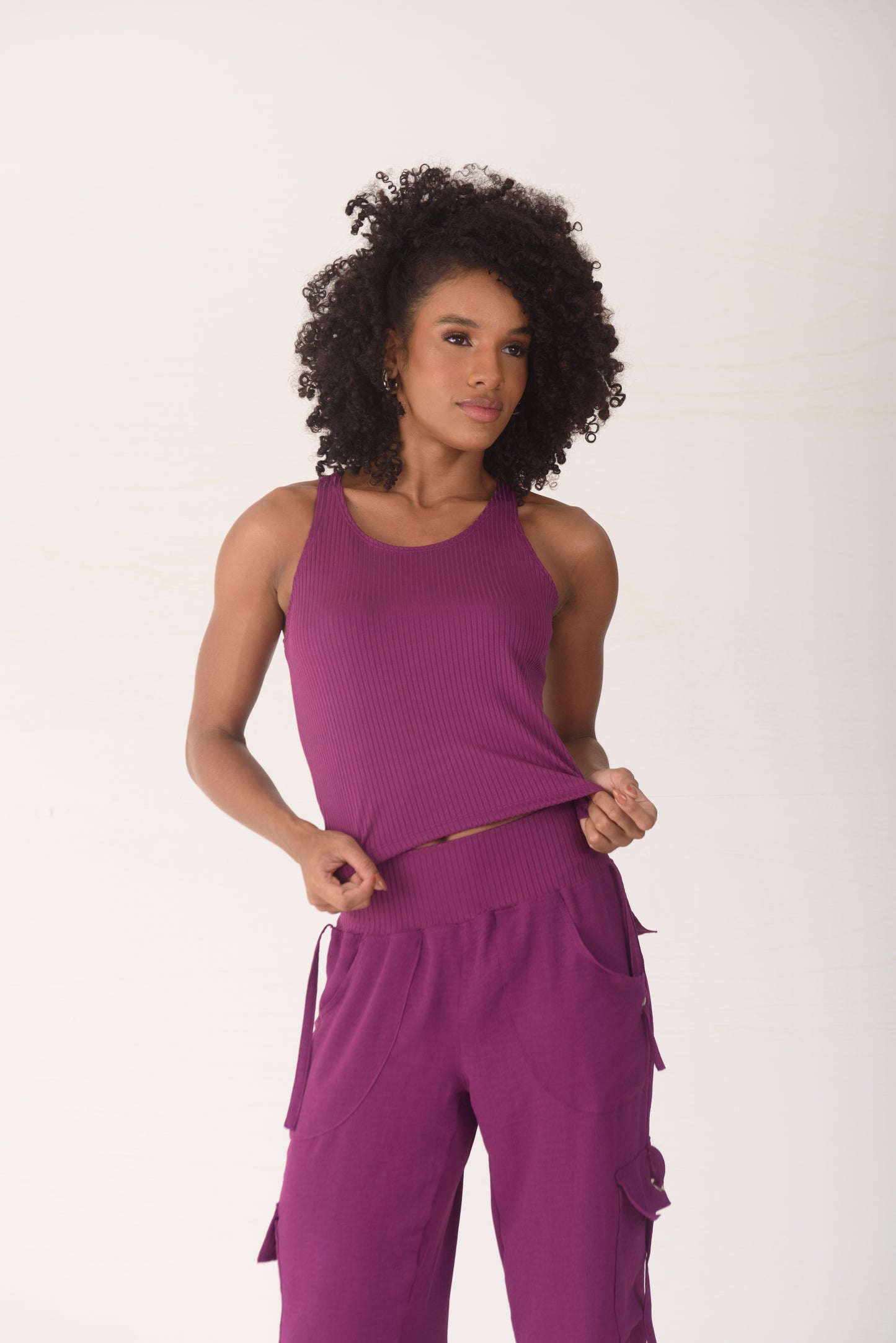 Purple Crop Tank