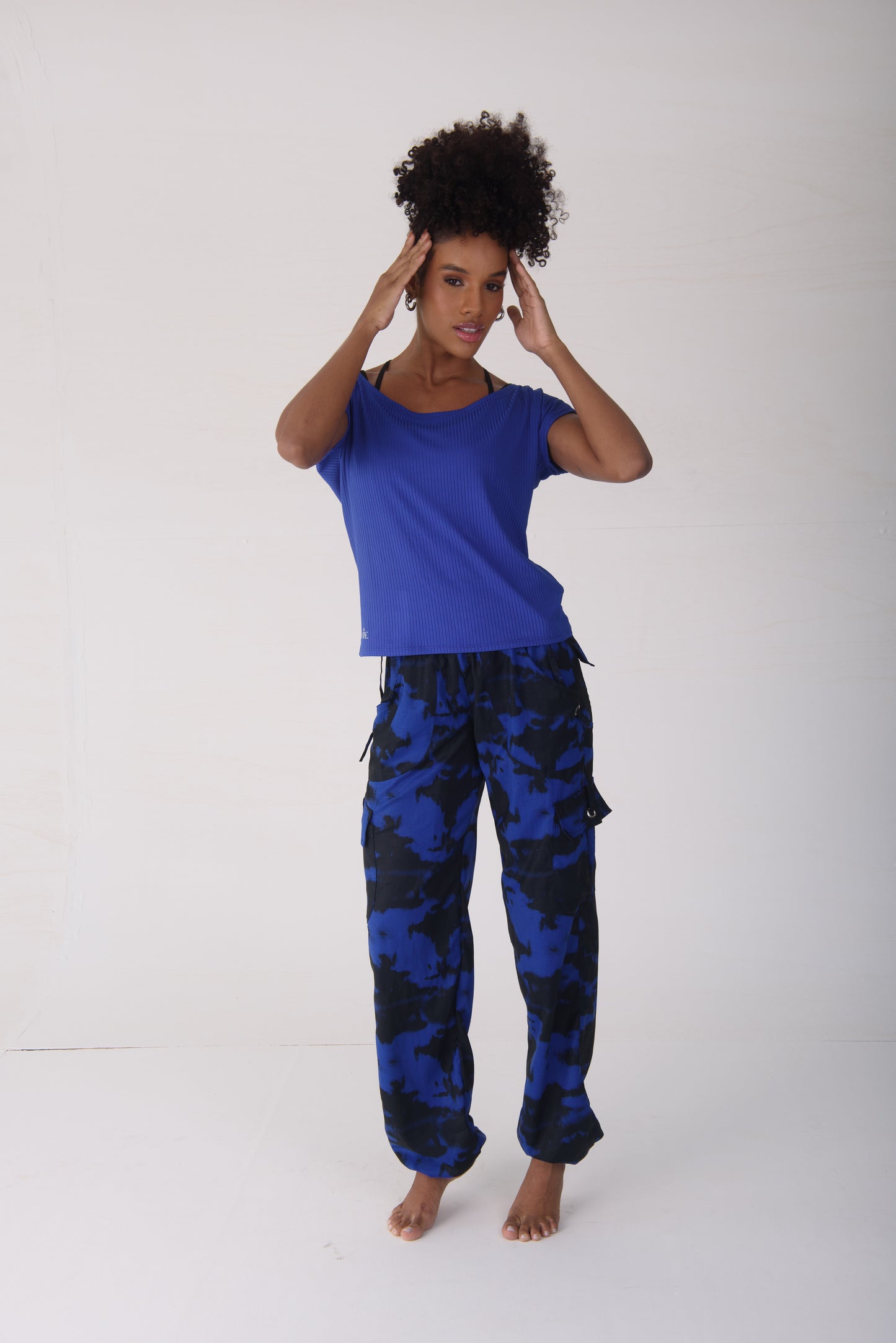 Royal Blue Tie Dye Cargo