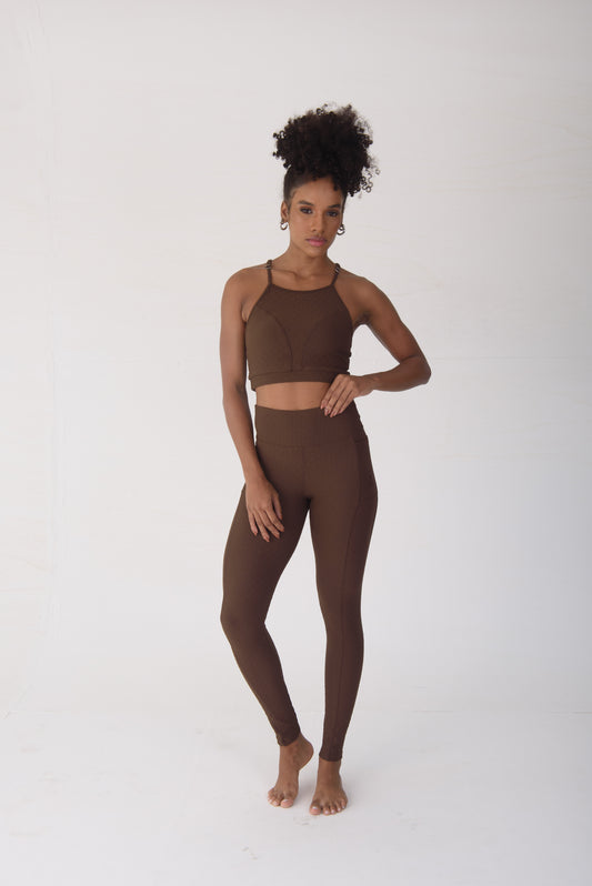 Chocolate Jaq Two Pocket Legging
