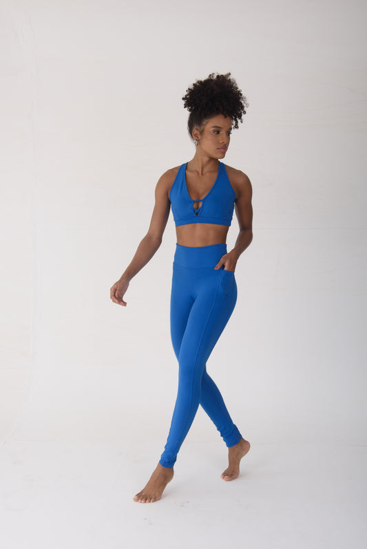Blue One Pocket Legging