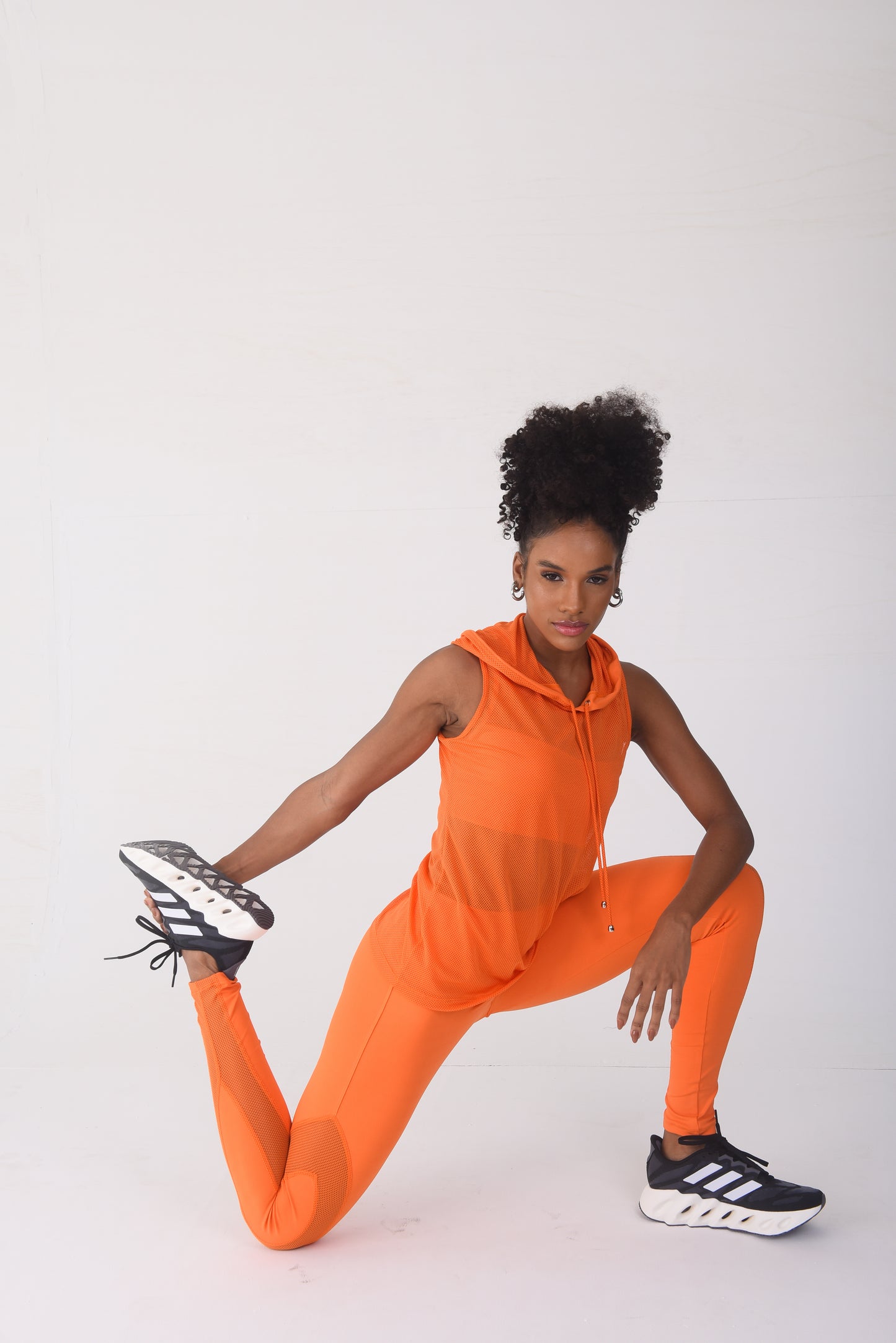 Orange Luxe Mesh Hoodie