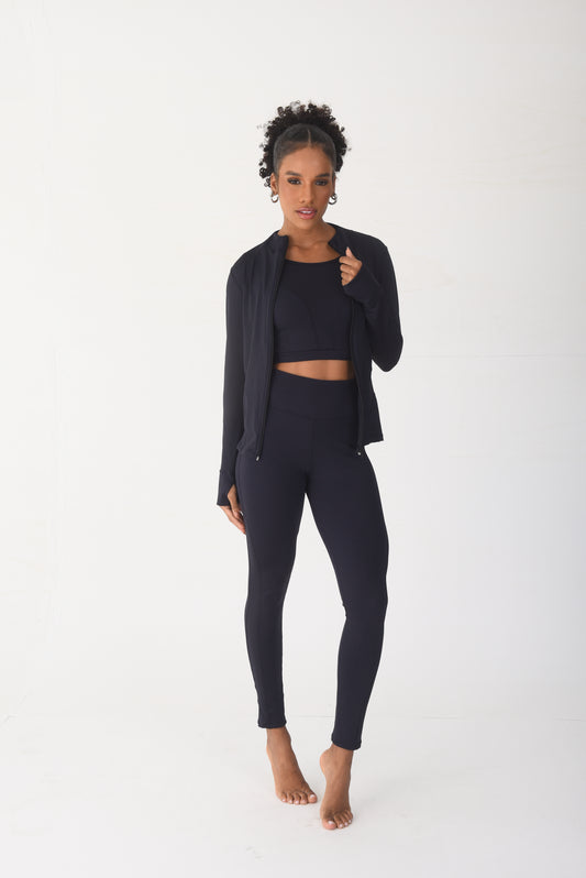Black Mesh Detail Jacket